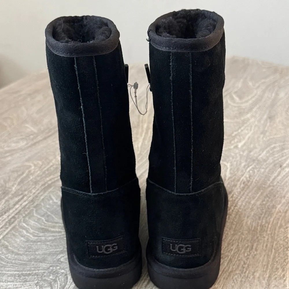 Like New UGG Black Winter Boots with Side Zip